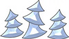 Dancing Christmas Trees Bevel Cluster