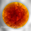 J101DT 40mm Round Dark Amber Glass Jewel