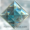 J11SB 25mm Square Steel Blue Glass Jewel
