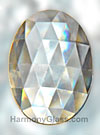 J139C 30mm x 22mm Oval Faceted Clear Glass Jewel