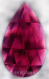 J16V violet teardrop faceted glass jewel