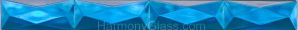 Aqua Blue Rectangle Glass Jewel J35AQ