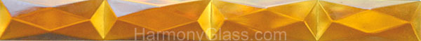 Light Amber Rectangle Glass Jewel J35LT