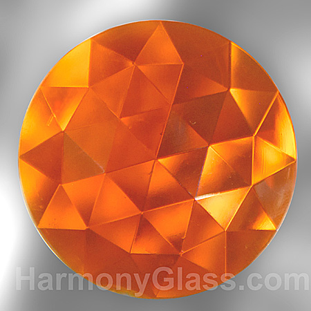 35mm Orange stained glass jewel Ja1OR